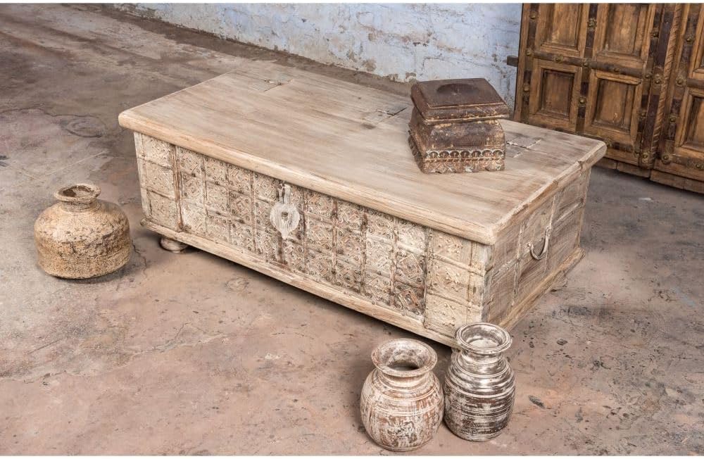 Hand Carved Pitara Chest Coffee Table N179668