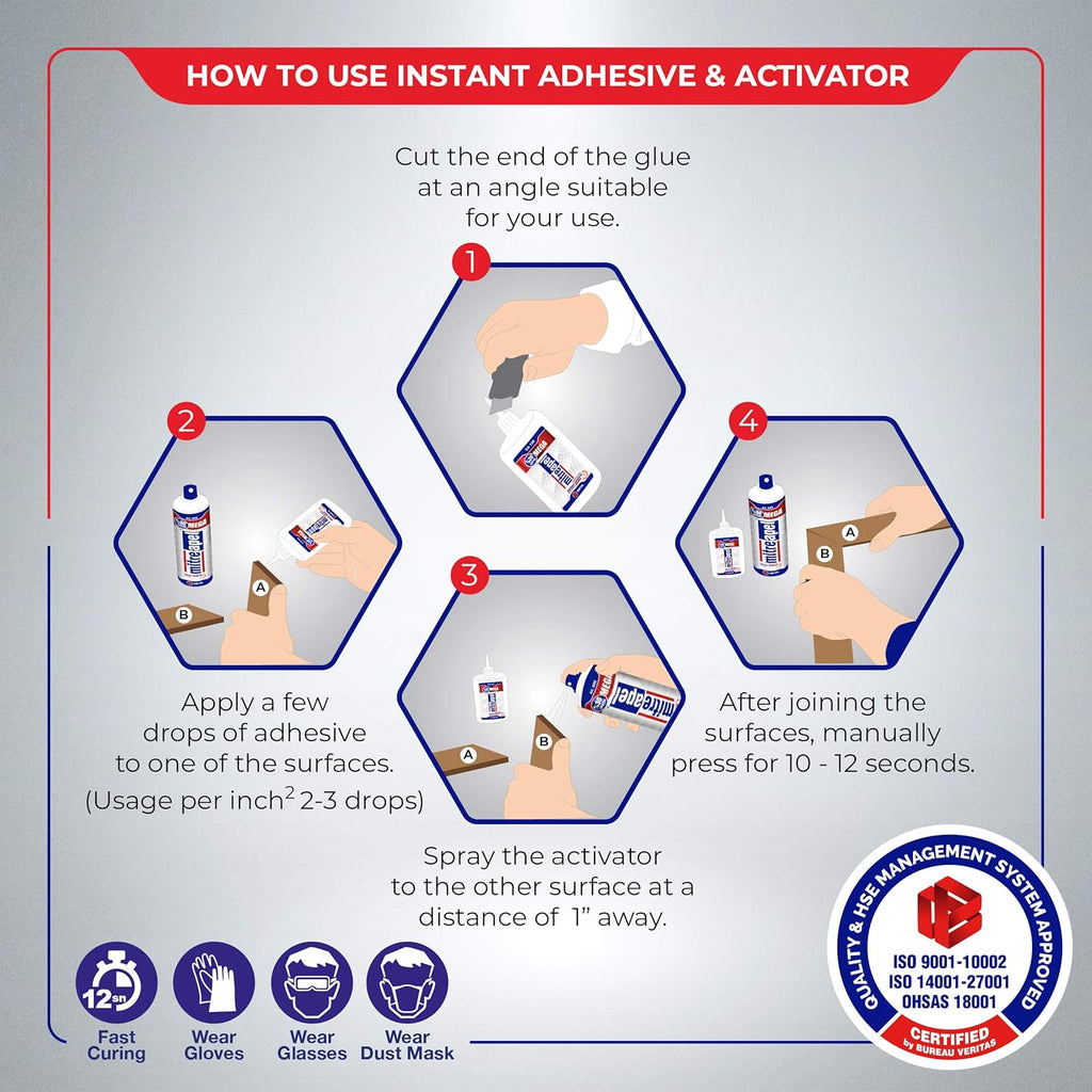 4.5 oz - 16.9 fl oz Cyanoacrylate Glue and Activator Spray D14214