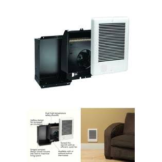 White 1,000-Watt 240-Volt Fan-Forced In-Wall Electric Heater J542971