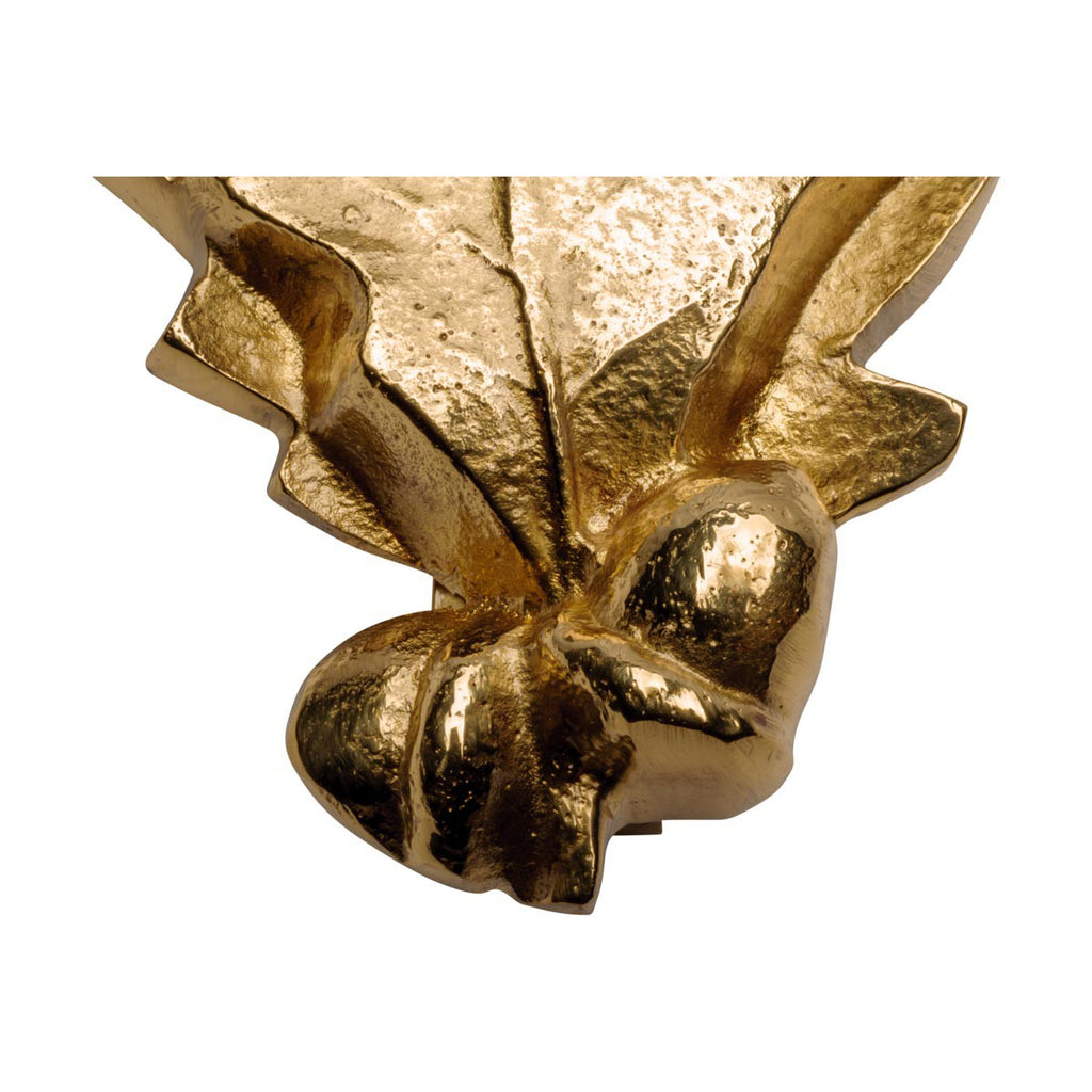 6" Solid Brass Oak Leaf Shaped Door Knocker R450