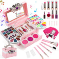 Washable Toddler Makeup Kit Pretend Play Make Up Toys Cosmetic Case W74362