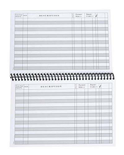 1 Pack Wide Edition Checkbook Register U884