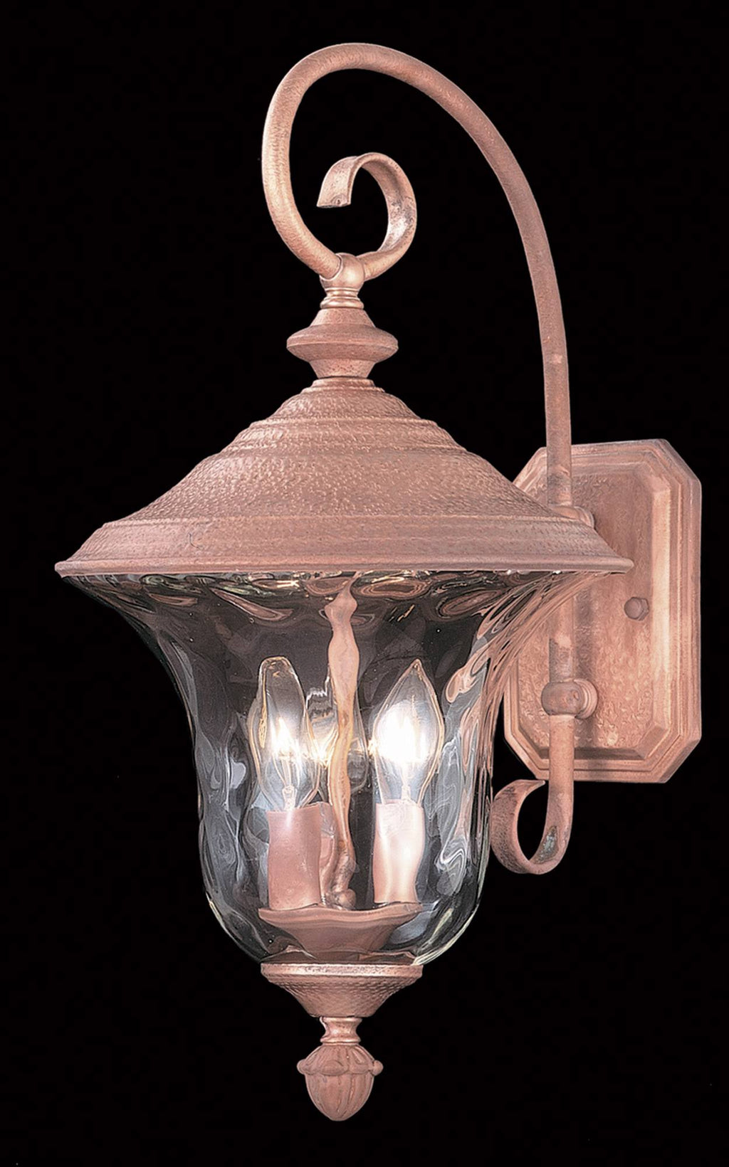 3-Light Raw Copper Exterior Wall Mount W541413