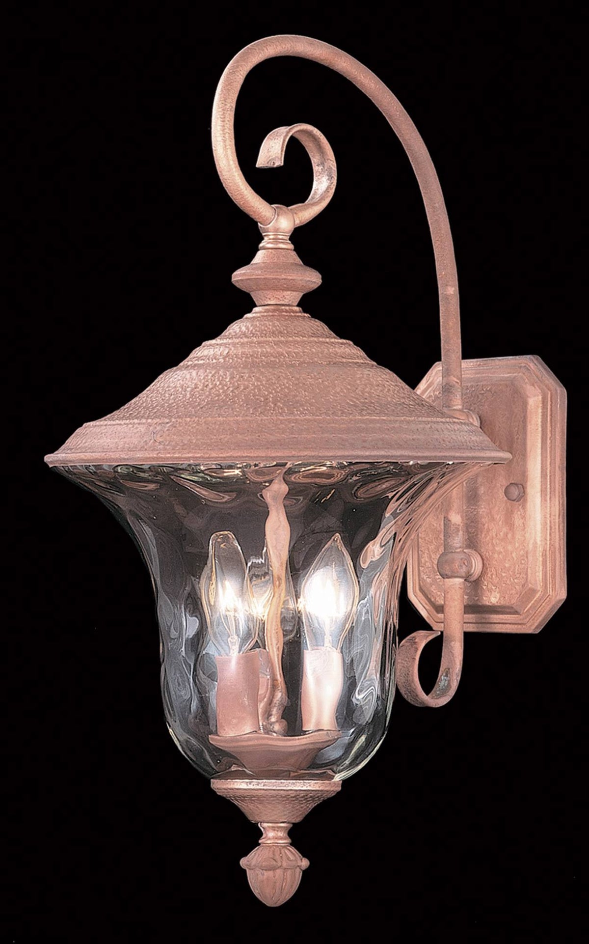 3-Light Raw Copper Exterior Wall Mount W541413