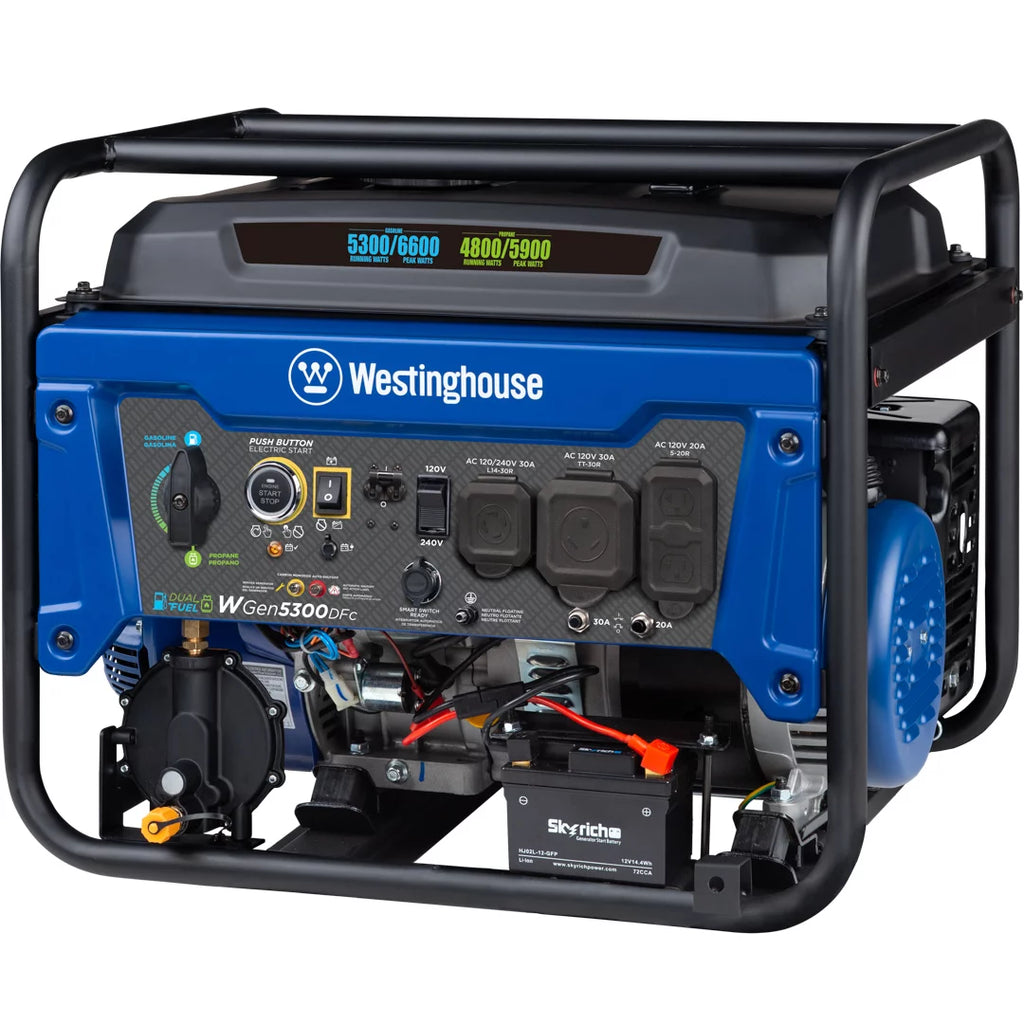 6600 Peak Watt Dual Fuel Portable Generator U7362