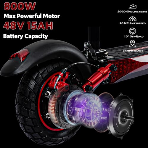 800/1200W Motor 48V 15/18/21AH Battery 11" All-Terrain Tires Heavy Duty Electric Scooter with Seat V370