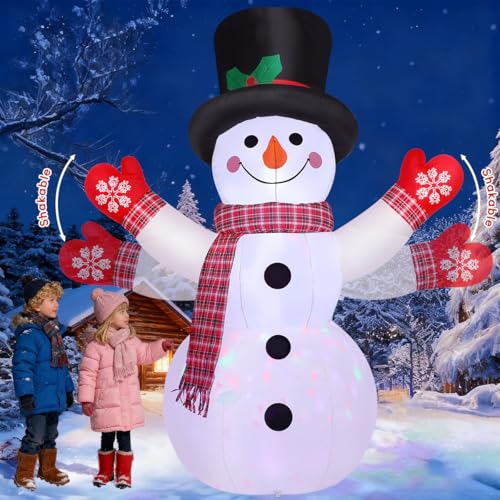 8 FT Inflatable Snowman with Built-in LEDs R6010