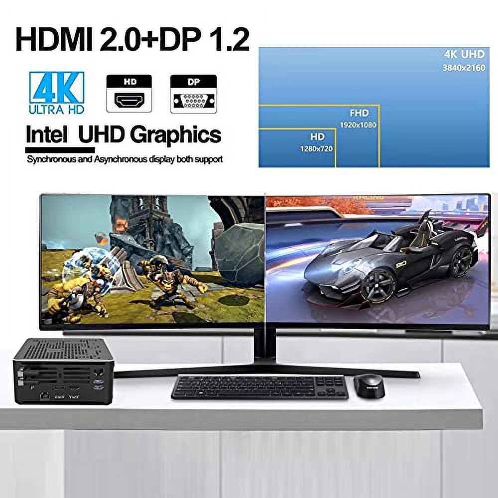 Mini PC Core i9 9880H UHD Graphics 630 Windows 10 Pro DDR4 32GB RAM 512GB NVME SSD 2 Gigabit Ethernet Y32035