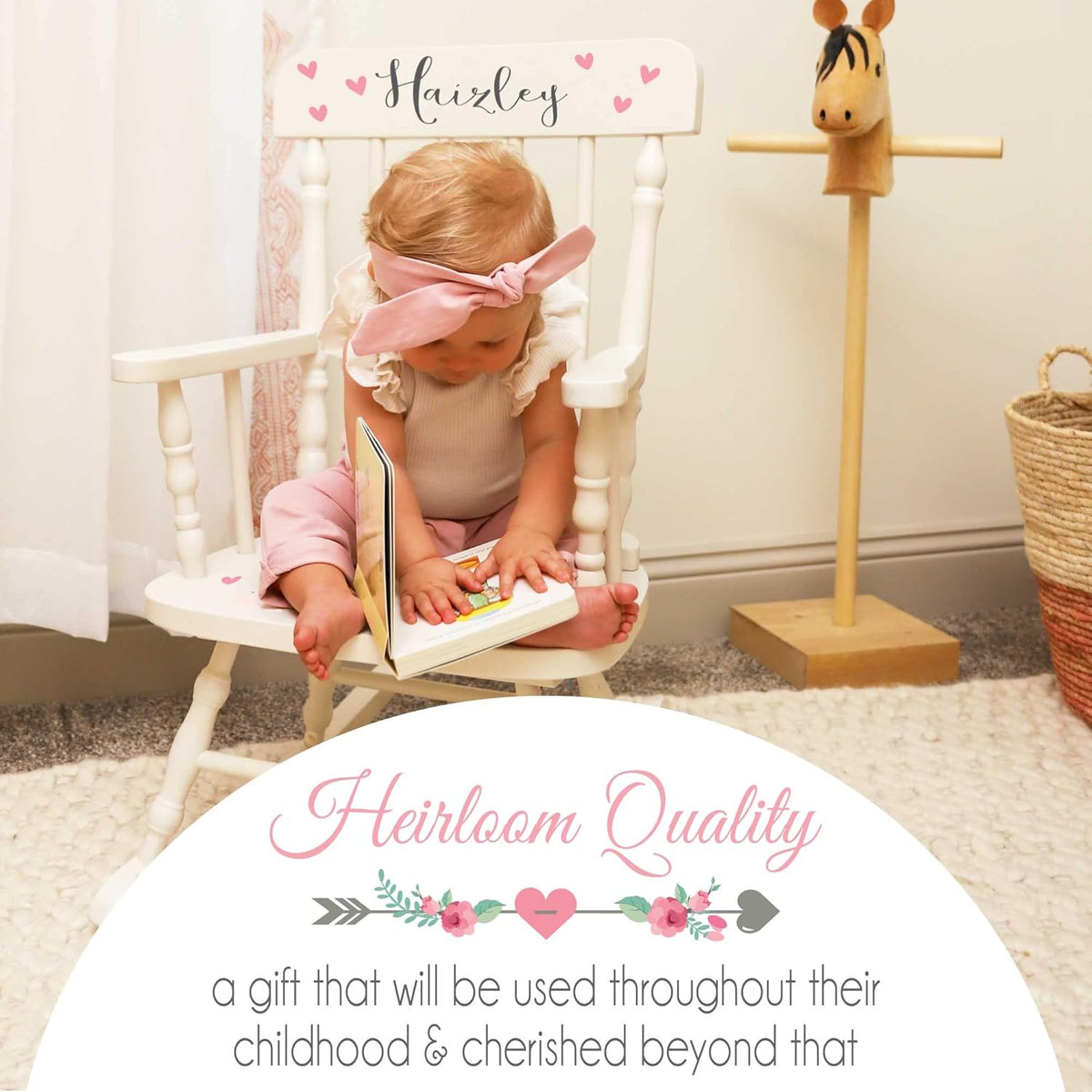 White Childrens Rocking Chair T54240