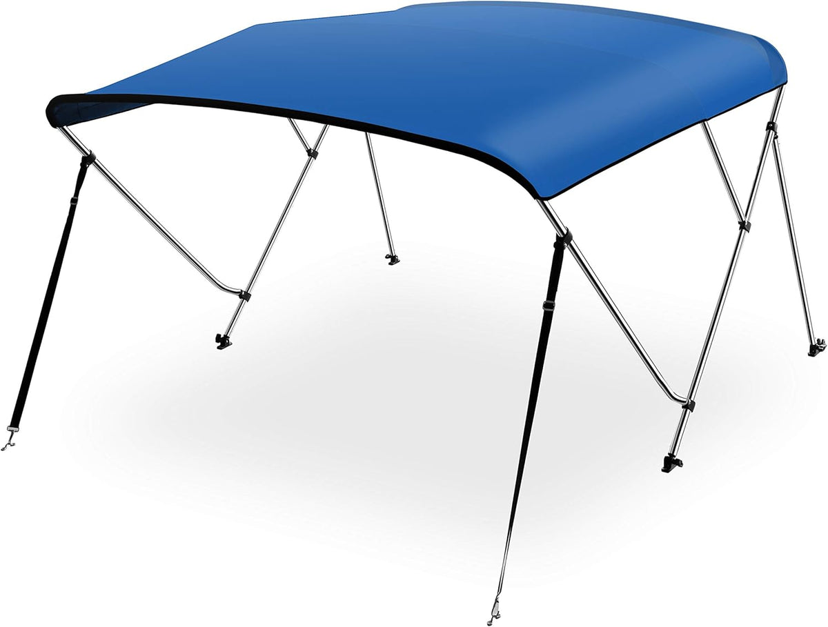 Waterproof 3 Bow Boat Bimini Top Canvas Sun Shade with Storage Boot G225