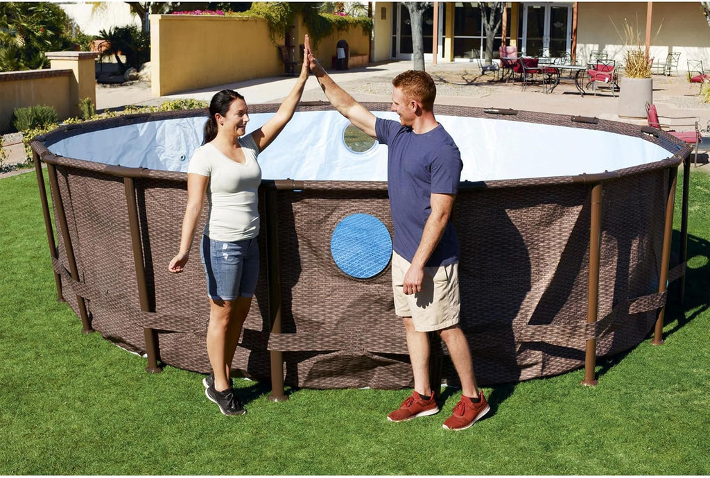 Brown 18' x 48" Above Ground Swimming Pool Set with Filter Pump and Ladder J822687