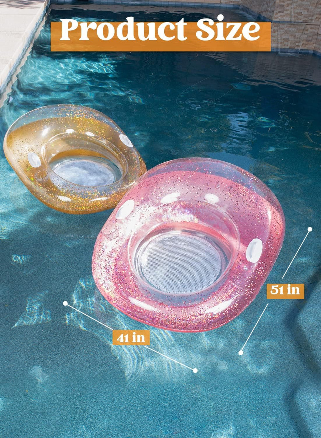 2 Packs Inflatable Pool Float Chair with Cup Holders G751255
