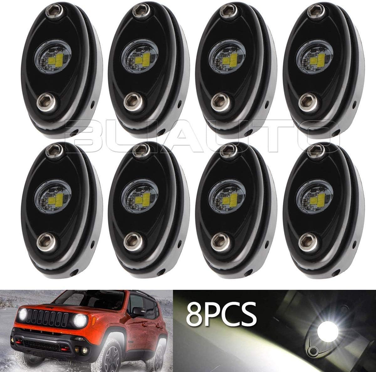 White LED Rock Lights 12 Pods F33203