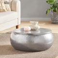29" Solid Aluminum Round Drum Coffee Table I47720