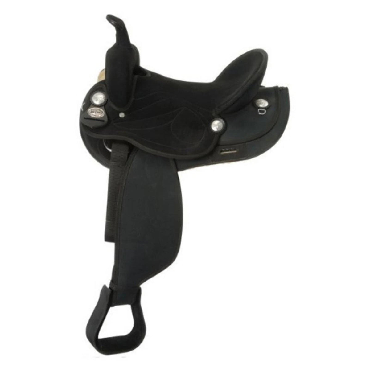 Black Synthetic Trail Saddle with Suede Seat D401755