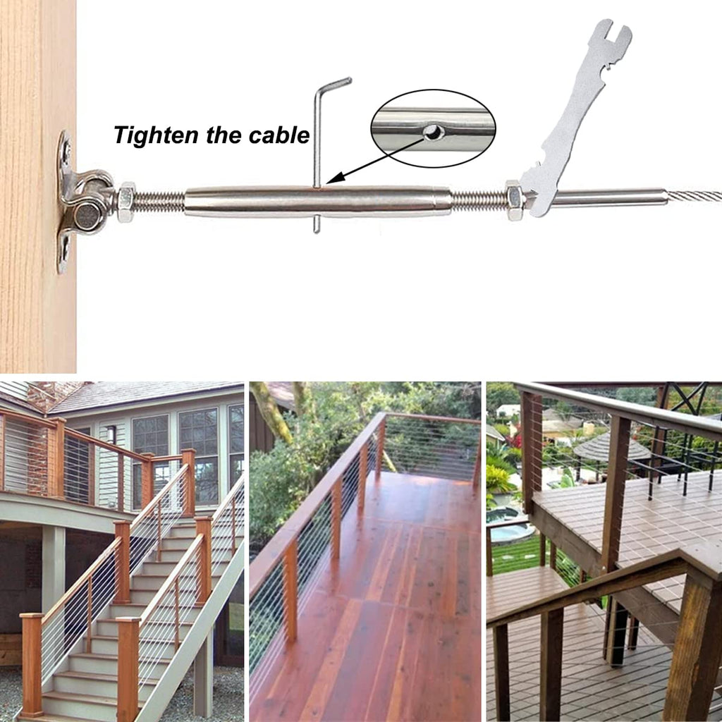 3/16 Cable Railing Hardware Kit T316 Marine Grade W45118