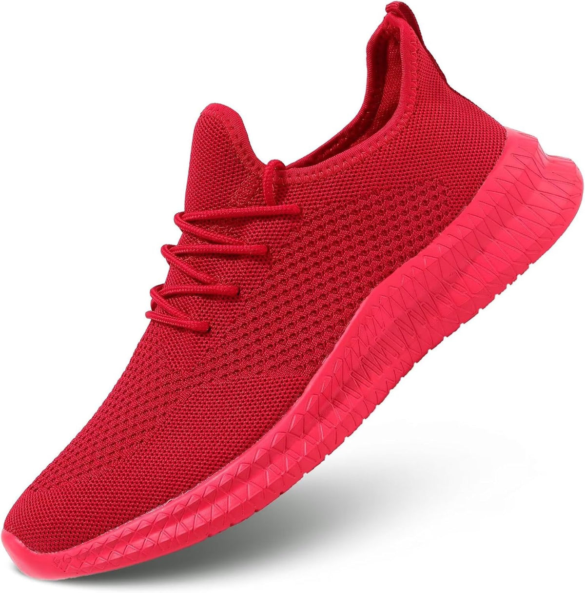 Red Slip-on Mesh Running Shoes N987