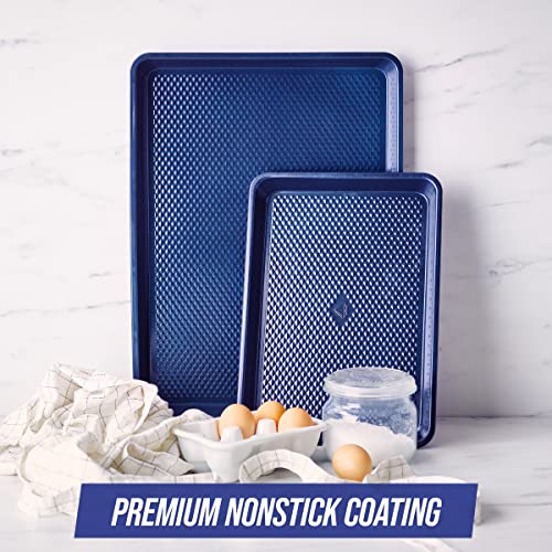 Blue Diamond 2 Piece Nonstick Cookie Sheet Baking Pan Set U1238
