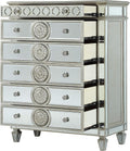 5 Drawer Mirrored Dresser with Pull-Out Tray S68956