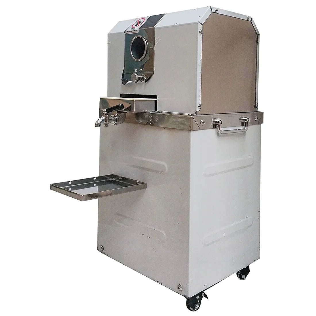 Vertical Electric Sugarcane Juicer Juice Press Machine 4 Rollers Stainless Steel Silver U9297