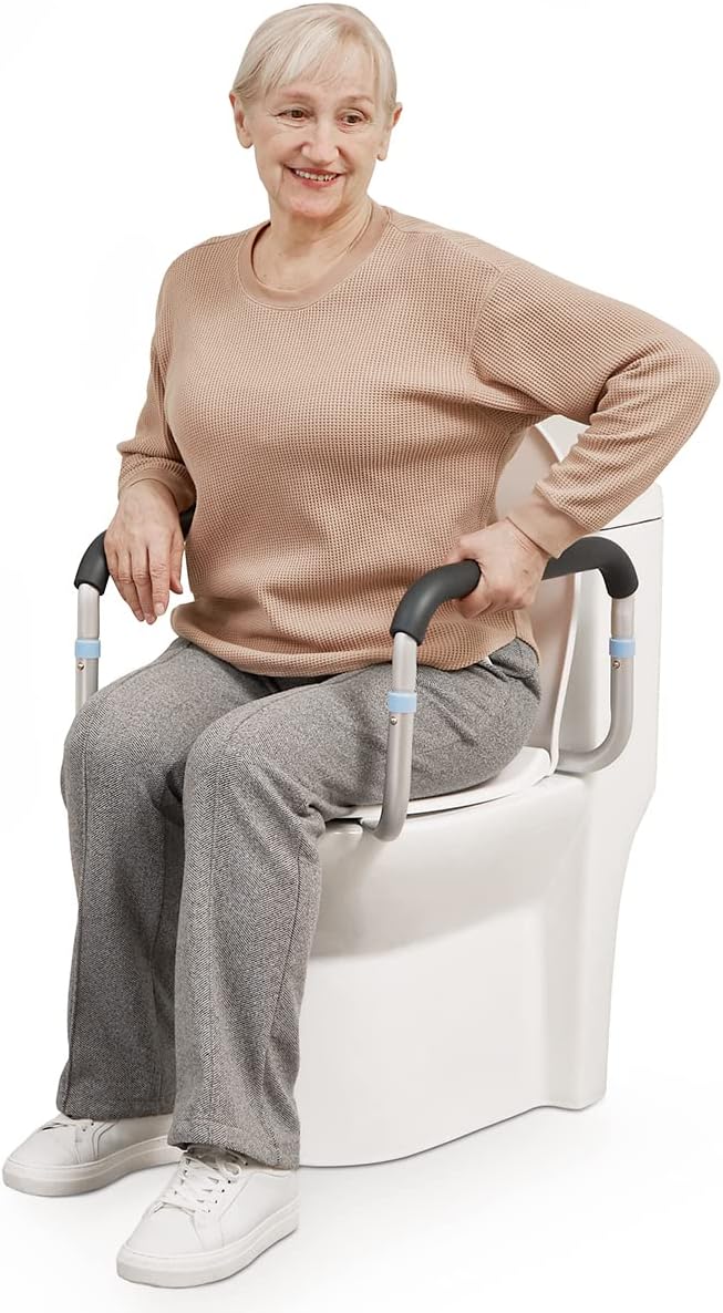 Adjustable Compact Toilet Safety Rail with Hand Rails R6552