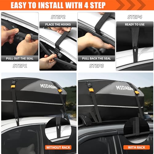 20 Cubic Waterproof Car Roof Top Carrier with Anti-Slip Mat P865
