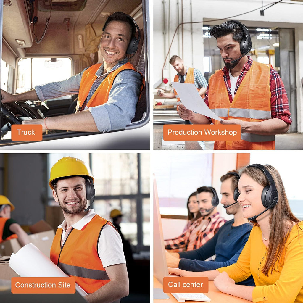 Noise Canceling Trucker Bluetooth Headset with Microphone Pack of 2 C26725