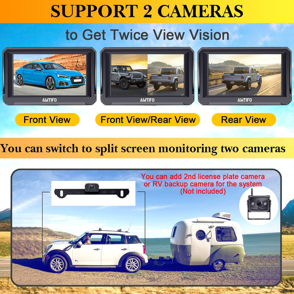 Wireless Backup Camera 5 Inch Monitor Rear View System Y948