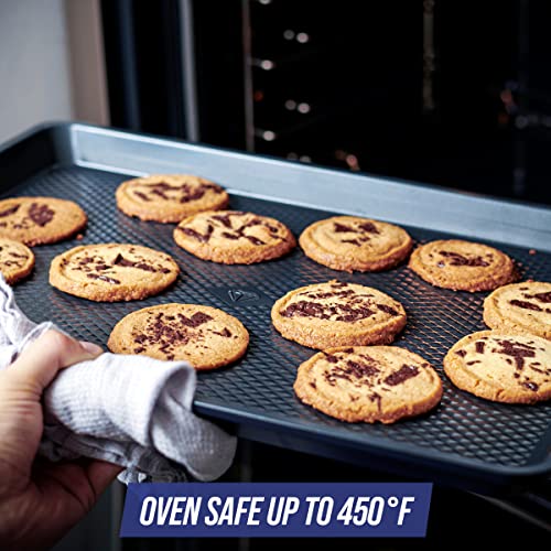 Blue Diamond 2 Piece Nonstick Cookie Sheet Baking Pan Set U1238