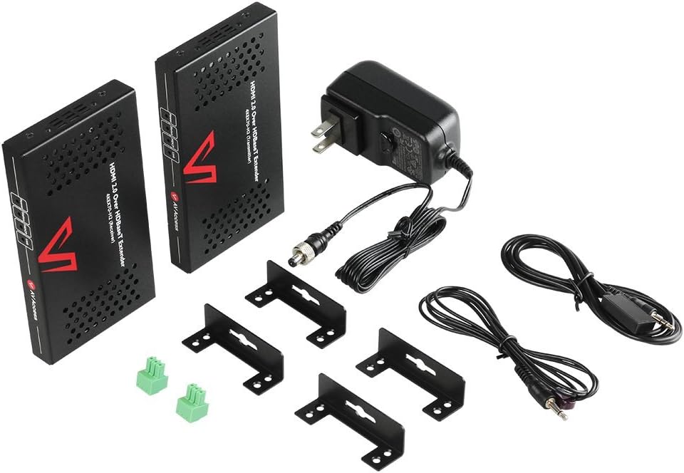 HDMI 2.0 HDBaseT Extender Over Cat5e/6a/Cat7 4K@60Hz 130ft PoE IR RS232 HDCP2.2 HDR CEC EDID T742