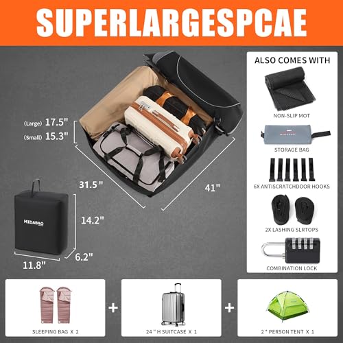 20 Cubic Waterproof Car Roof Top Carrier with Anti-Slip Mat P865