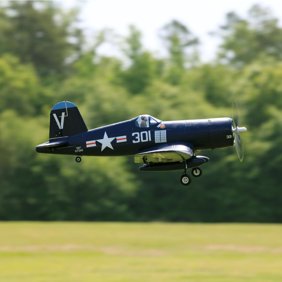 Blue 800mm F4U Corsair RC Airplane PNP R110370