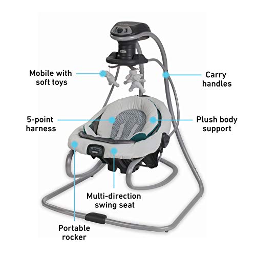 Removable Swing Seat Swing and Rocker with 6 Swinging Speeds E9985