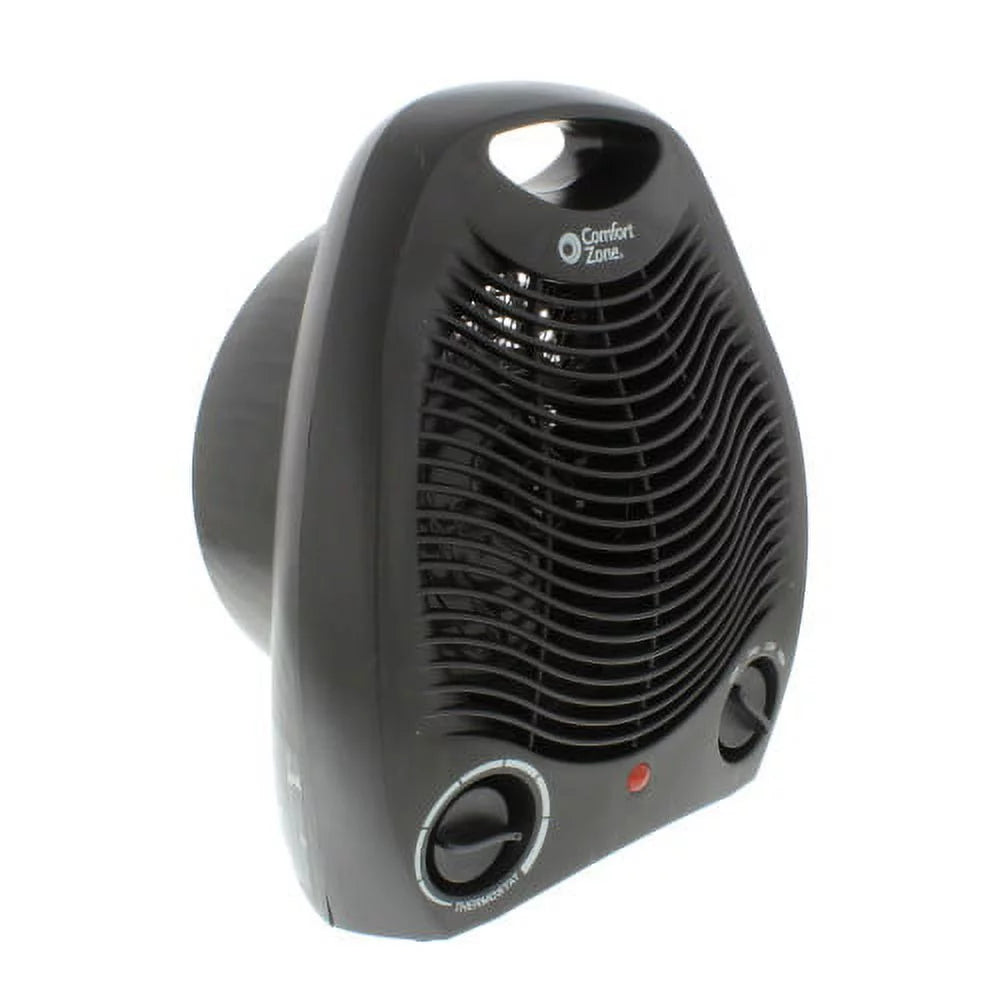 Black Fan-Forced Electric Portable Space Heater E536379