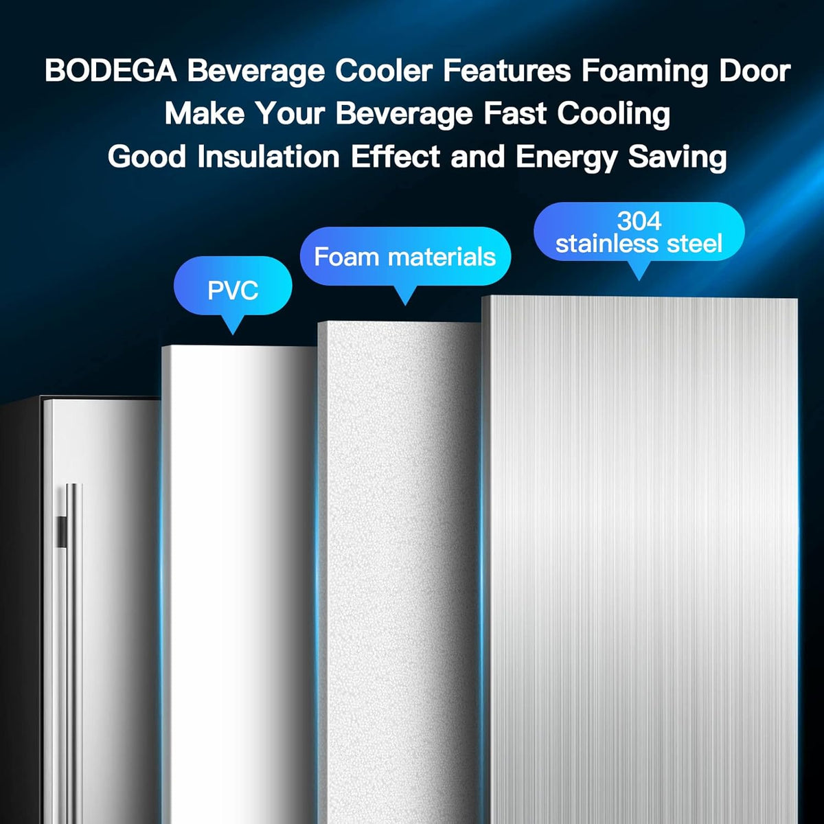 15 Inch 100 Cans Stainless Steel Beverage Cooler G52985