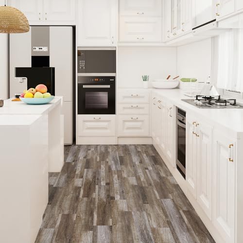 Peel and Stick Vinyl Flooring 36pcs 6"×36" Wood Effect Waterproof Z24780