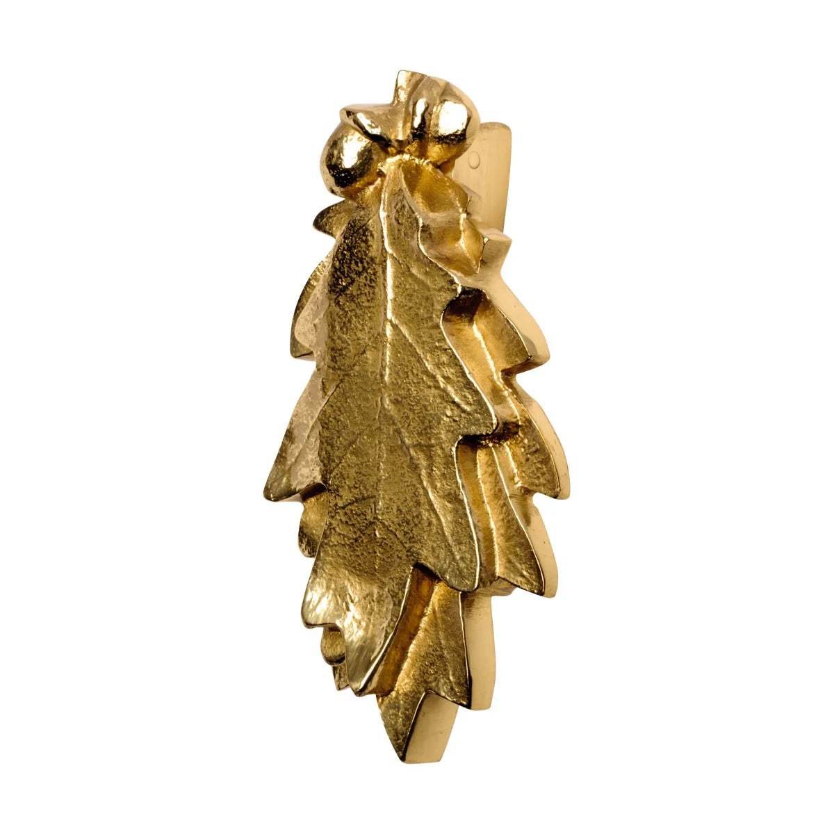 6" Solid Brass Oak Leaf Shaped Door Knocker R450