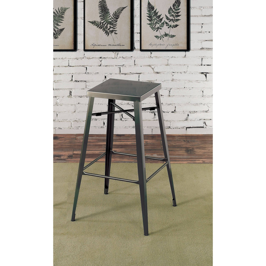 Grey Metal Barstools Set of 2 P596