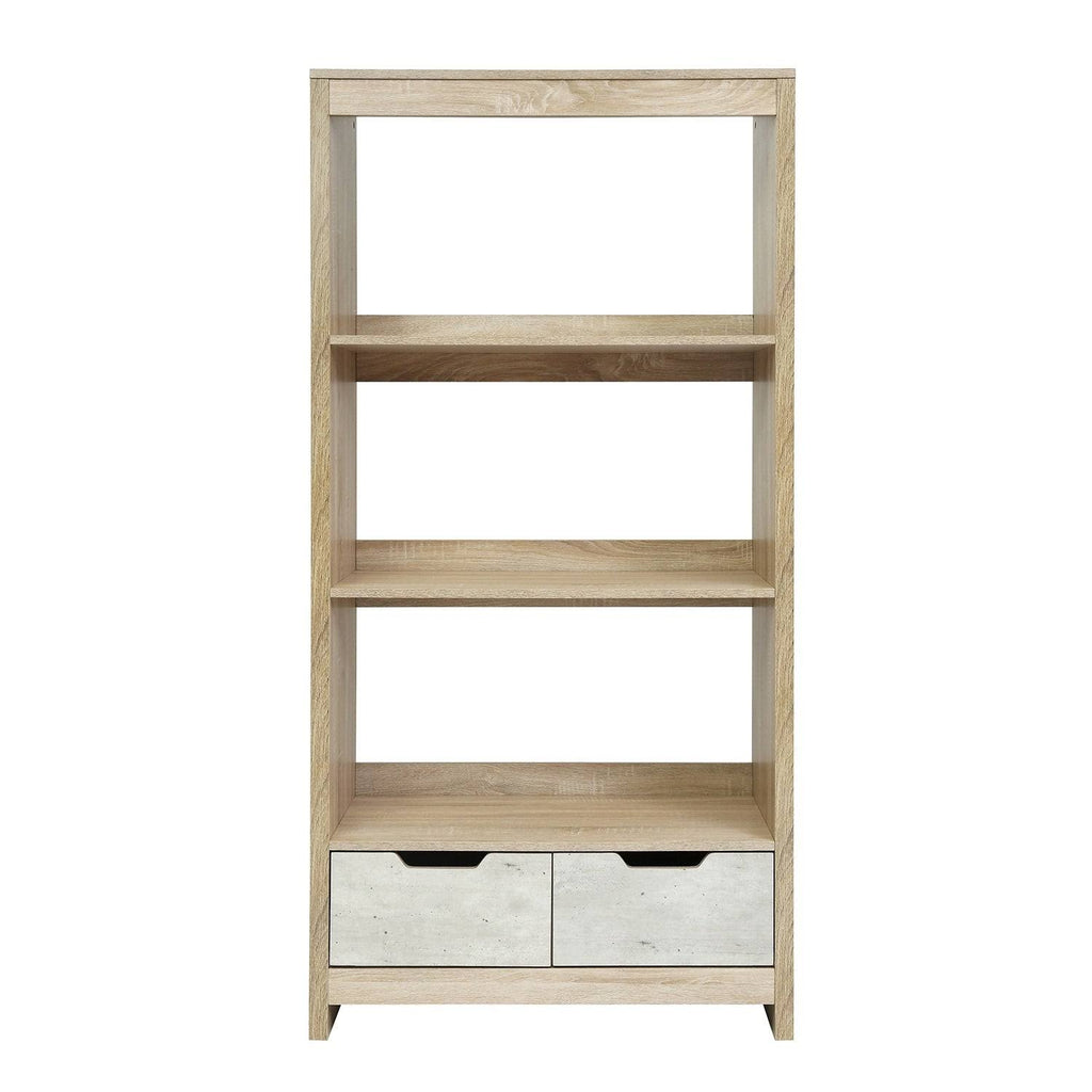 3-Shelf with Drawers MDF Bookcase Storage H918