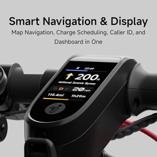 Electric Scooter, 20 MPH, 44-Mile Range, Self-Sealing Tubeless Tires, Front Hydraulic & Rear Elastomer Suspension E4622