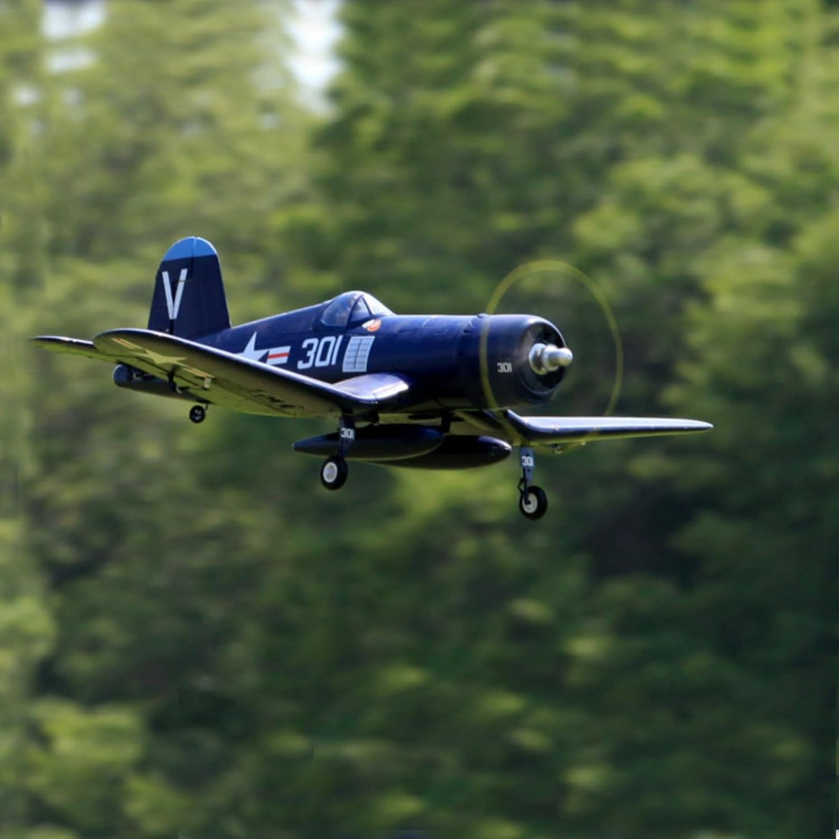Blue 800mm F4U Corsair RC Airplane PNP R110370