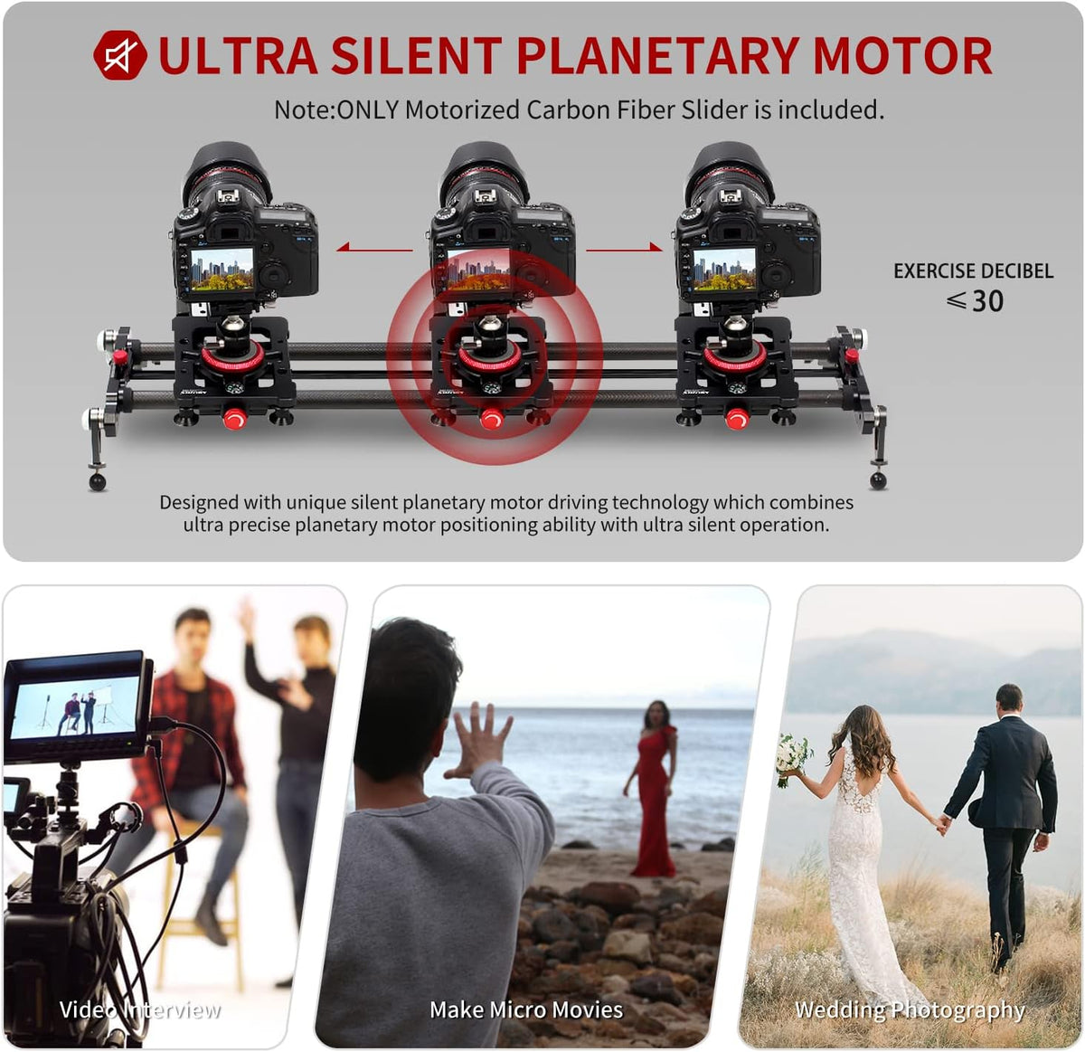 Motorized Carbon Fiber Camera Slider H41968