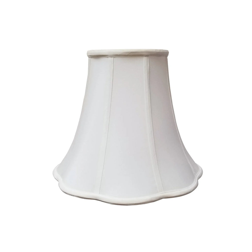 White Scalloped Bell Lamp Shade M999518