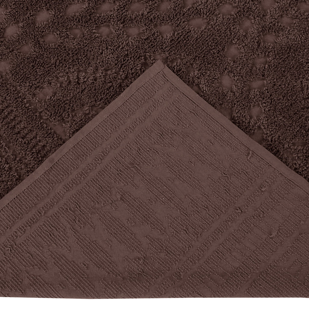 Chocolate Floral Cotton Queen Bedspread Set N466069