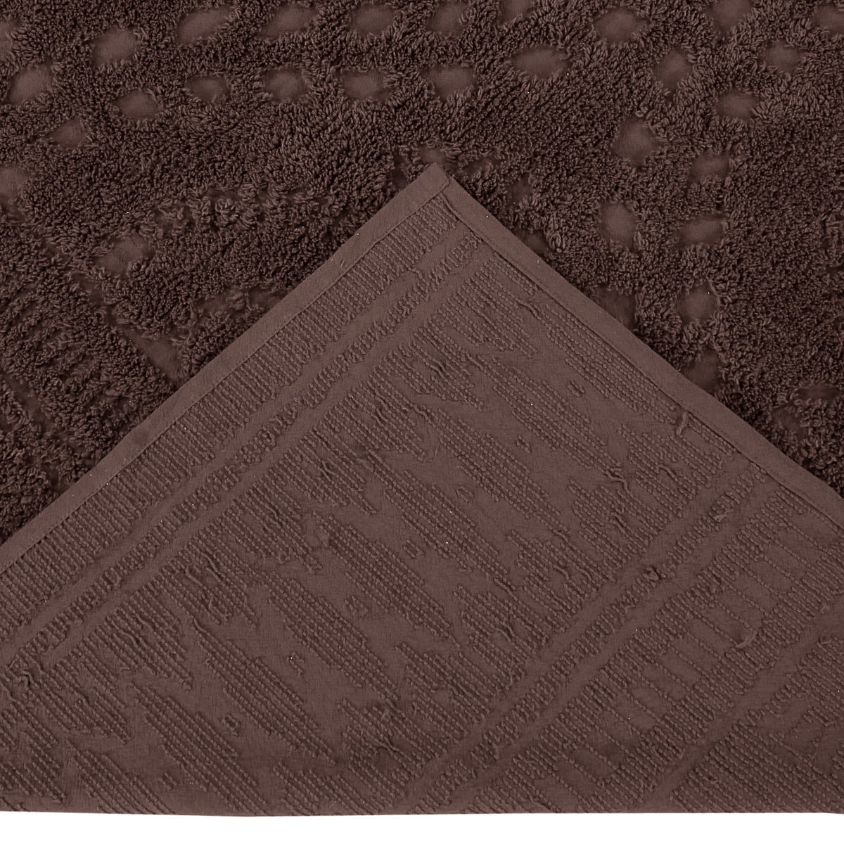 Chocolate Floral Cotton Queen Bedspread Set N466069