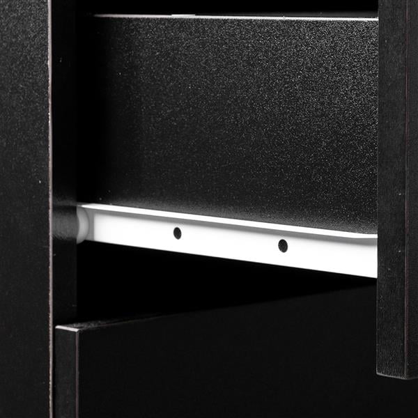 Black 4 Drawer Bedside Table A189