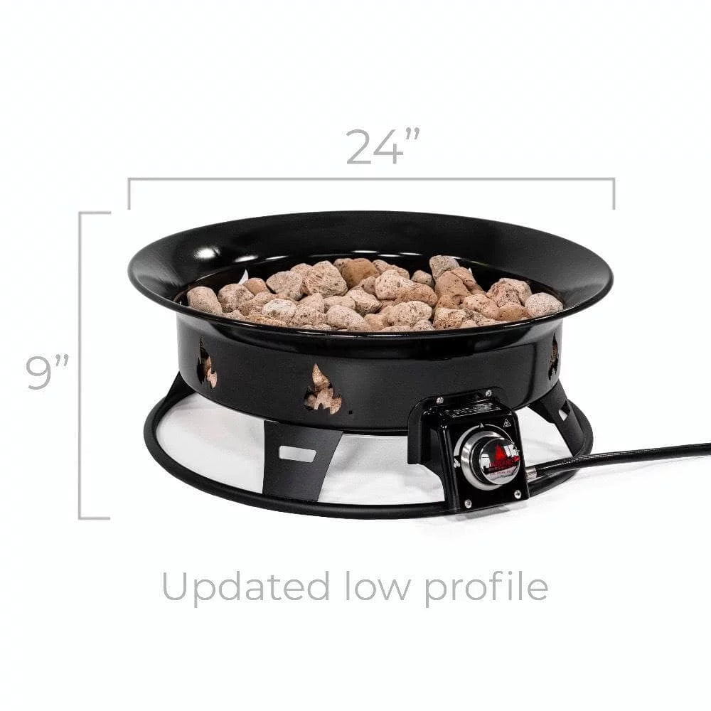 24-Inch 58,000 BTU Propane Gas Fire Pit with Cover W9400