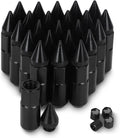Silver Steel Spiked Lug Nuts, 24 PCS Wheel Accessories O223