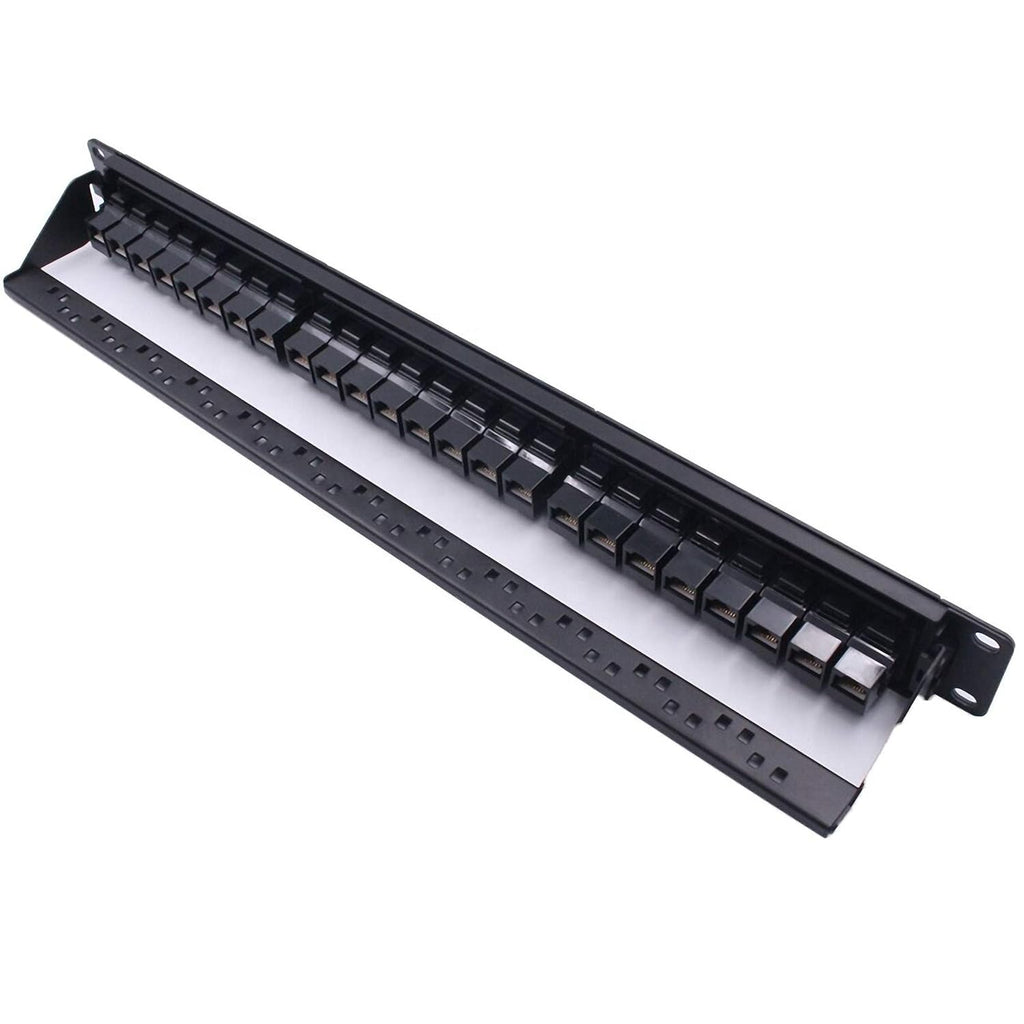 24 Port CAT6 Pass Through Coupler Patch Panel with Back Bar O815