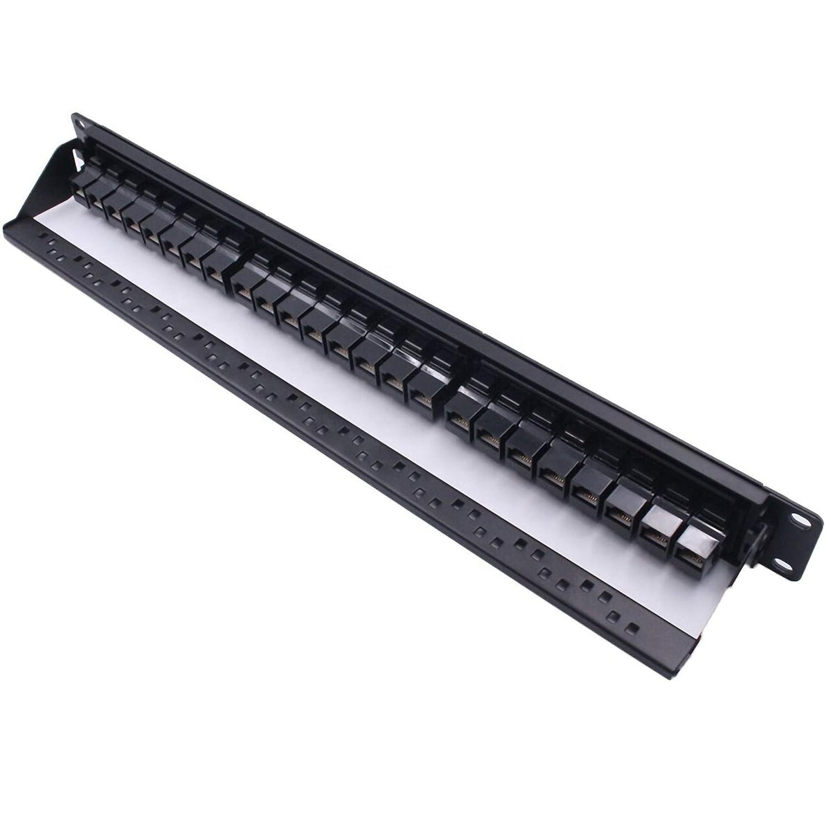 24 Port CAT6 Pass Through Coupler Patch Panel with Back Bar O815